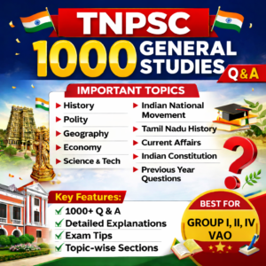 TNPSC General Studies 1000 Questions & Answers 2026 – Complete Guide for Group 1, 2 & 4