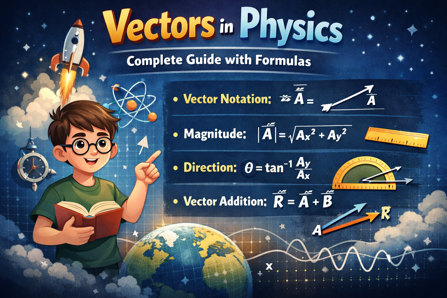 Vectors in Physics – Complete Guide with Formulas, Laws, Examples & Applications
